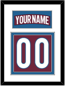 Colorado Nameplate & Number (Back) - Home Burgundy - Double Mat 1