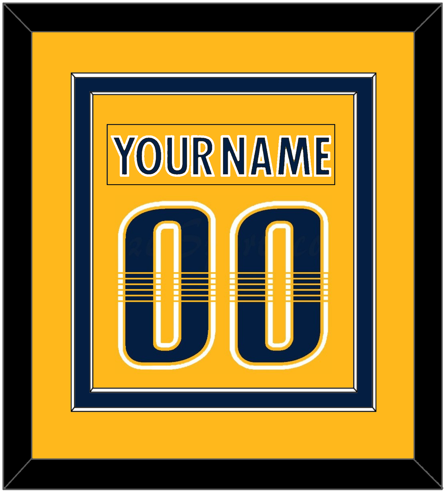 Nashville Nameplate & Number (Back) Combined - Home Gold - Signature Tier 2