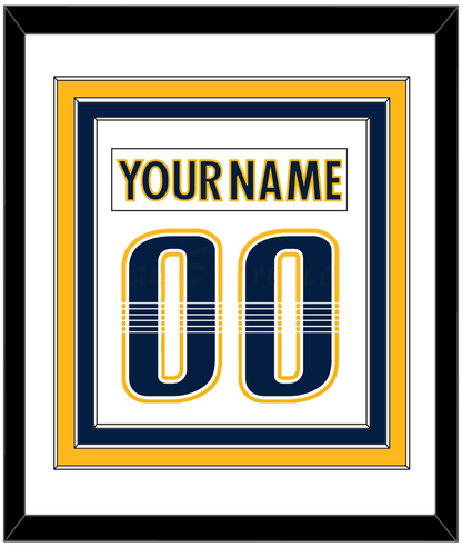 Nashville Nameplate & Number (Back) Combined - Road White - Premier Tier 1