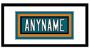 San Jose Nameplate - Home Teal (2017-2022) - Triple Mat 1