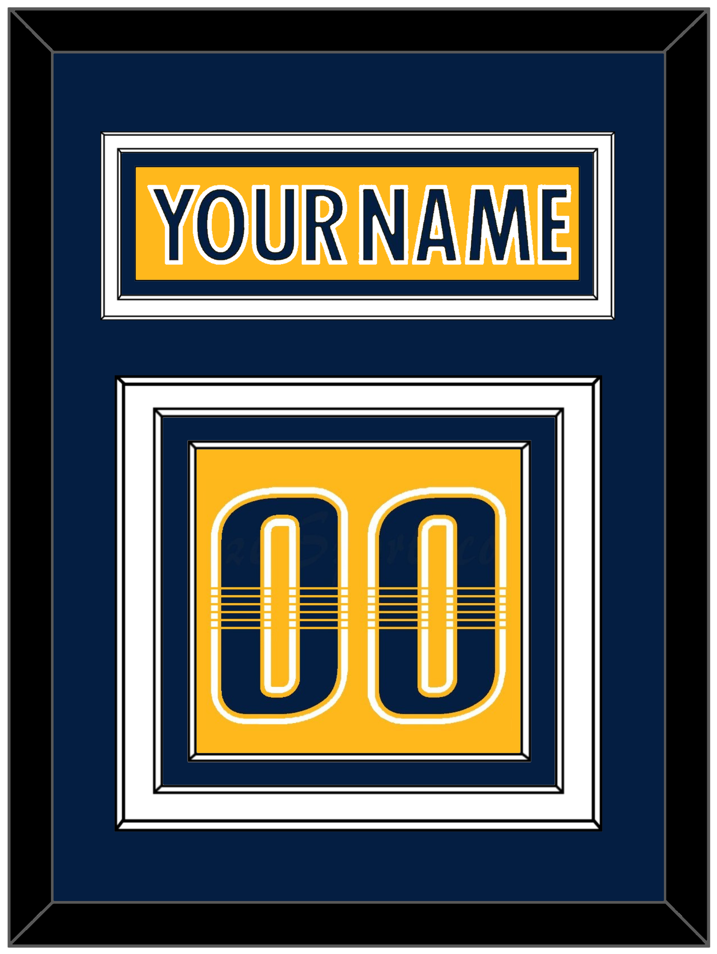 Nashville Nameplate & Number (Back) - Home Gold - Premier Tier 3