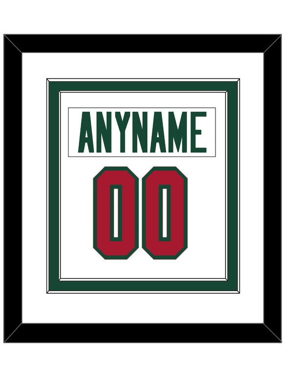 Minnesota Nameplate & Number (Back) Combined - Road White - Double Mat 1