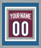 Colorado Nameplate & Number (Back) Combined - Home Burgundy - Triple Mat 3