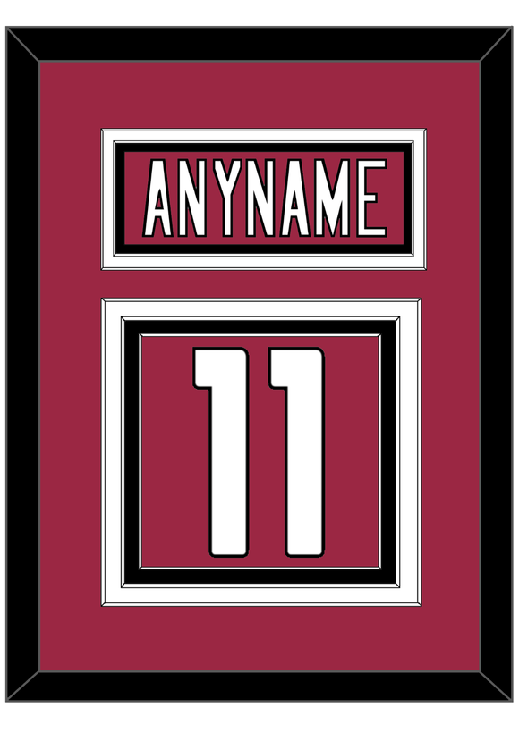 Arizona Nameplate & Number (Back) - Home Red - Triple Mat 2
