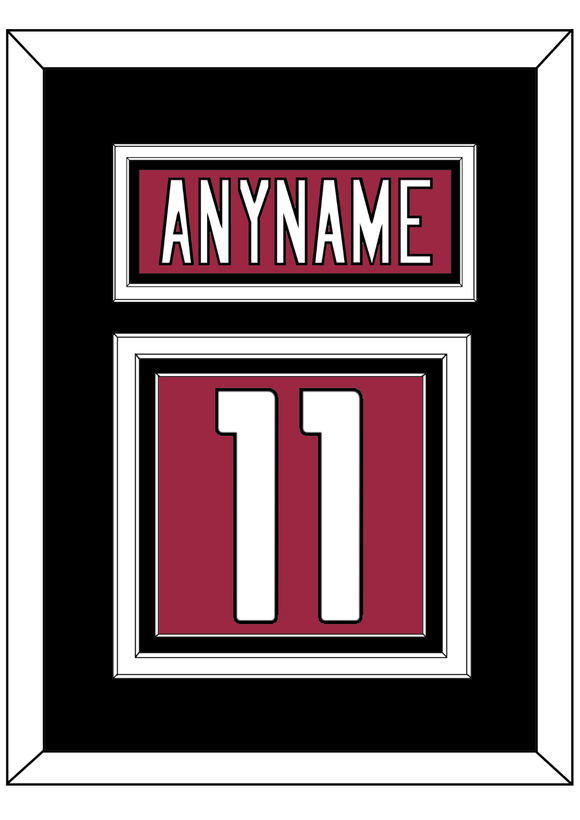 Arizona Nameplate & Number (Back) - Home Red - Triple Mat 4