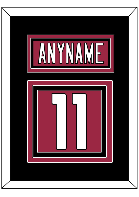 Arizona Nameplate & Number (Back) - Home Red - Triple Mat 5