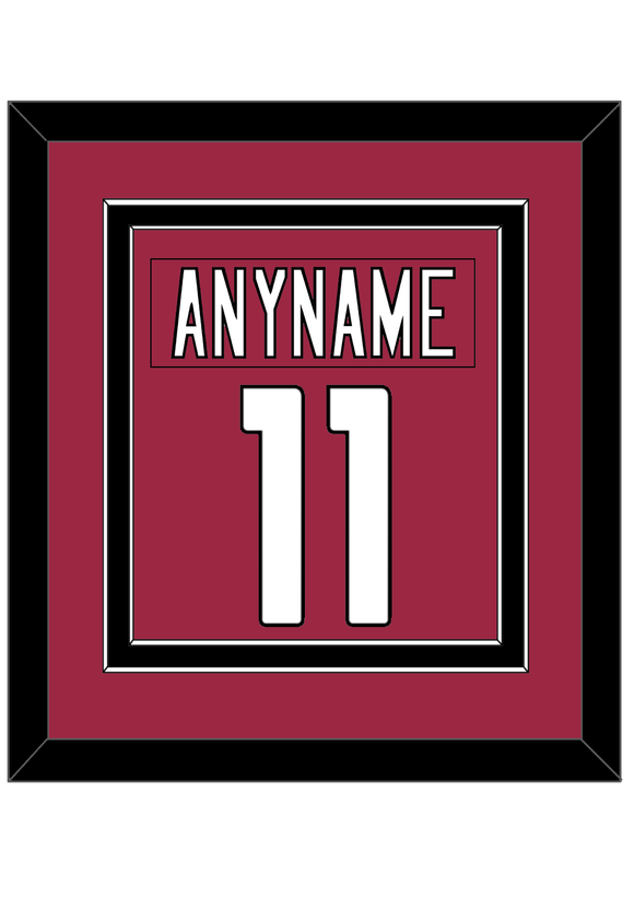 Arizona Nameplate & Number (Back) Combined - Home Red - Double Mat 2