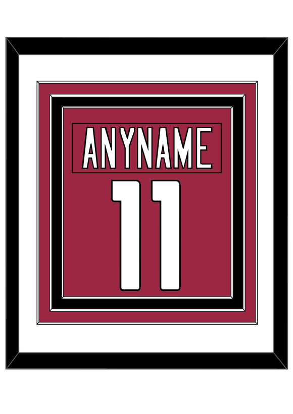 Arizona Nameplate & Number (Back) Combined - Home Red - Triple Mat 1