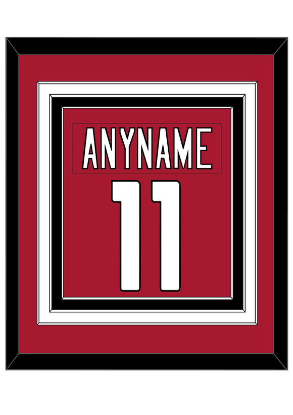Arizona Nameplate & Number (Back) Combined - Home Red - Triple Mat 2