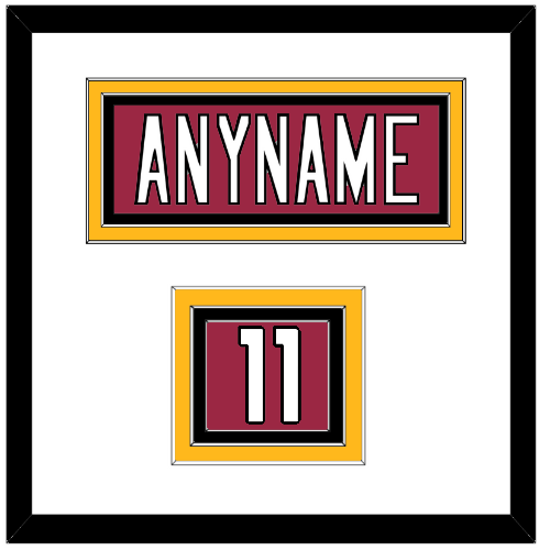 Arizona Nameplate & Number (Shoulder) - Home Red - Triple Mat 2