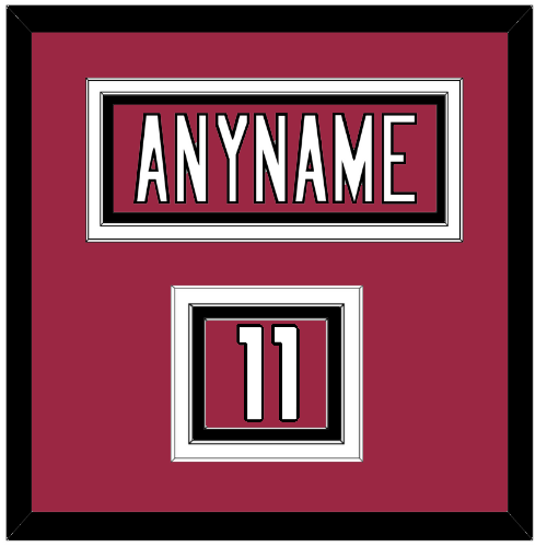 Arizona Nameplate & Number (Shoulder) - Home Red - Triple Mat 3