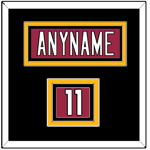 Arizona Nameplate & Number (Shoulder) - Home Red - Triple Mat 5