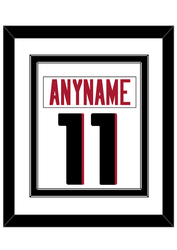 Atlanta Nameplate & Number (Back) Combined - Road White - Double Mat 2