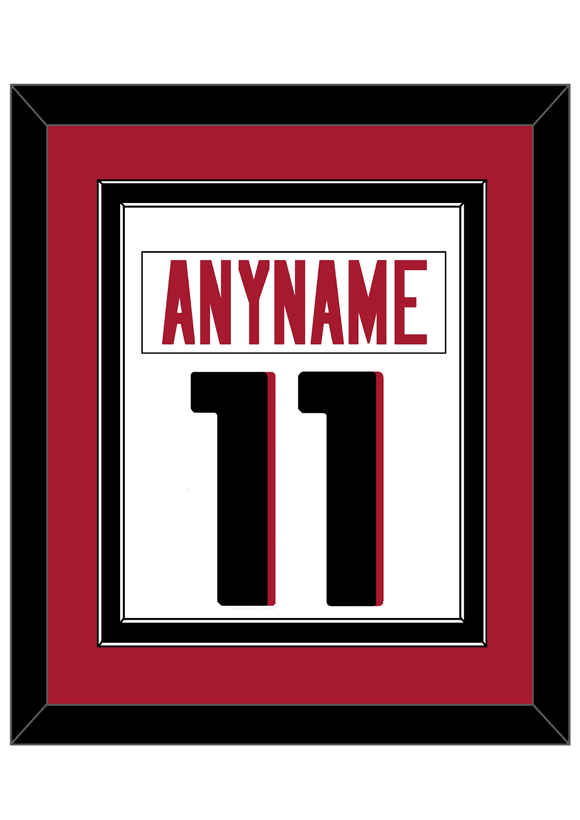 Atlanta Nameplate & Number (Back) Combined - Road White - Double Mat 3