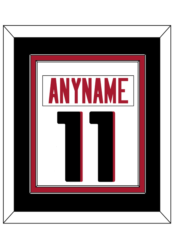 Atlanta Nameplate & Number (Back) Combined - Road White - Double Mat 4