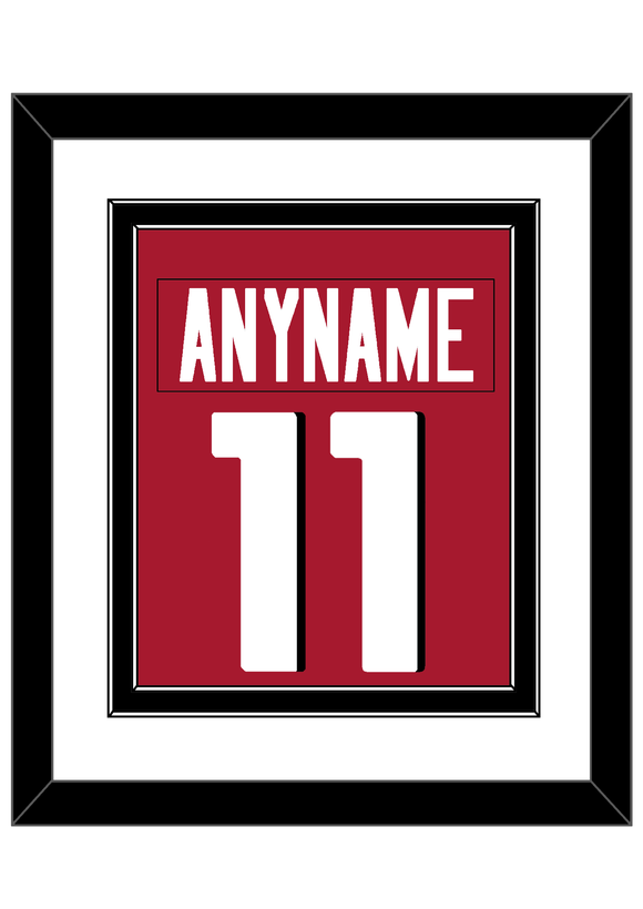 Atlanta Nameplate & Number (Back) Combined - Alternate Red - Double Mat 1