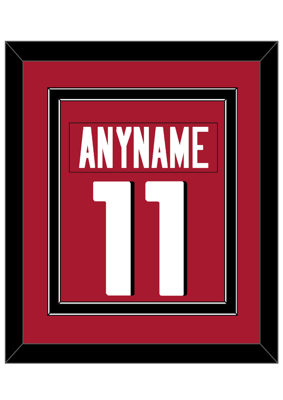 Atlanta Nameplate & Number (Back) Combined - Alternate Red - Double Mat 2