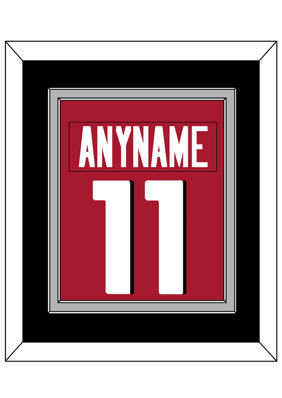 Atlanta Nameplate & Number (Back) Combined - Alternate Red - Double Mat 3