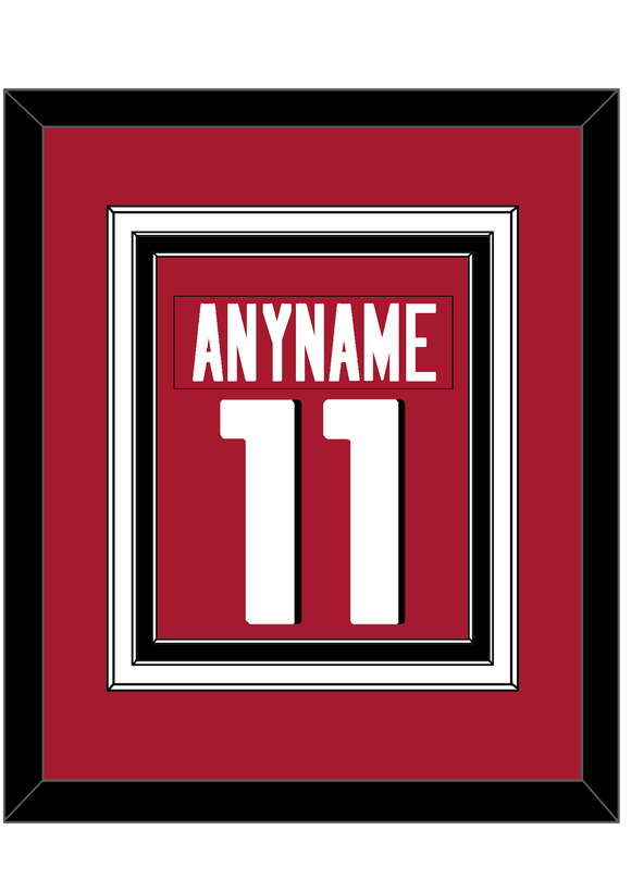 Atlanta Nameplate & Number (Back) Combined - Alternate Red - Triple Mat 2