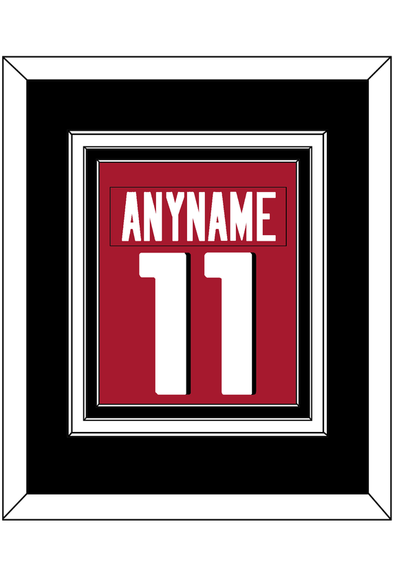Atlanta Nameplate & Number (Back) Combined - Alternate Red - Triple Mat 3