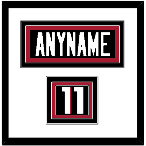 Atlanta Nameplate & Number (Shoulder) - Home Black - Triple Mat 1