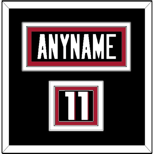 Atlanta Nameplate & Number (Shoulder) - Home Black - Triple Mat 2
