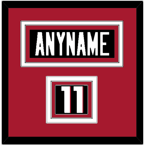 Atlanta Nameplate & Number (Shoulder) - Home Black - Triple Mat 3