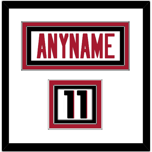Atlanta Nameplate & Number (Shoulder) - Road White - Triple Mat 1