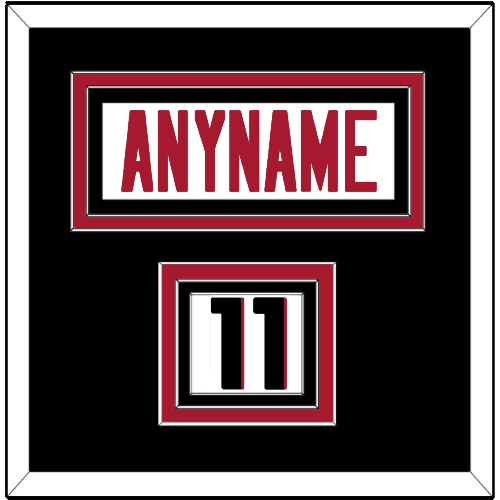 Atlanta Nameplate & Number (Shoulder) - Road White - Triple Mat 3
