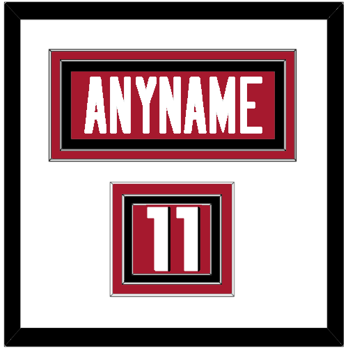 Atlanta Nameplate & Number (Shoulder) - Alternate Red - Triple Mat 1