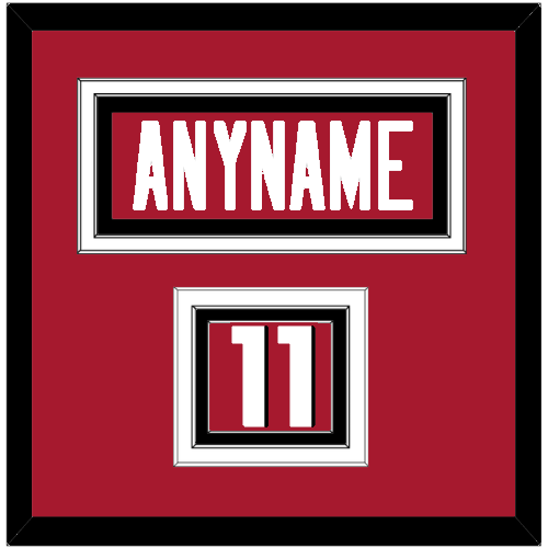 Atlanta Nameplate & Number (Shoulder) - Alternate Red - Triple Mat 2