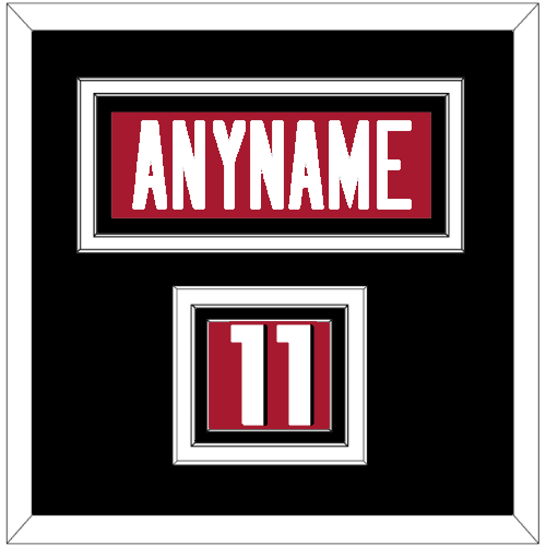 Atlanta Nameplate & Number (Shoulder) - Alternate Red - Triple Mat 3
