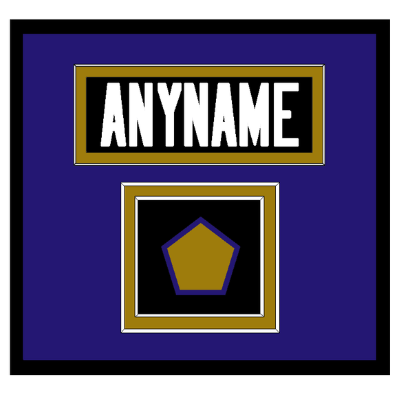 Baltimore Nameplate & Jersey Logo Patch - Alternate Black Jersey - Double Mat 1