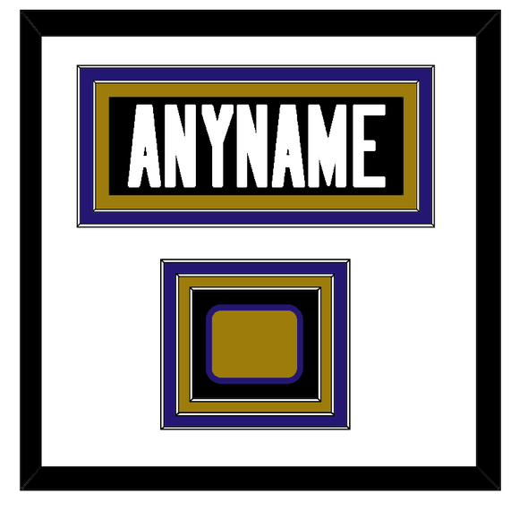 Baltimore Nameplate & Jersey Logo Patch - Alternate Black Jersey - Triple Mat 1
