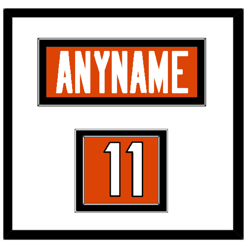 Cincinnati Nameplate & Number (Shoulder) - Home Orange - Double Mat 1