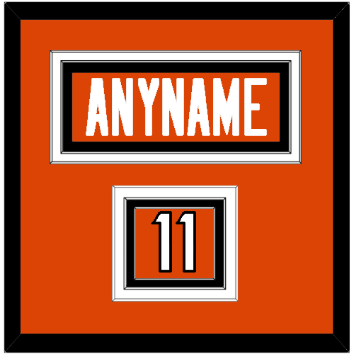 Cincinnati Nameplate & Number (Shoulder) - Home Orange - Triple Mat 2