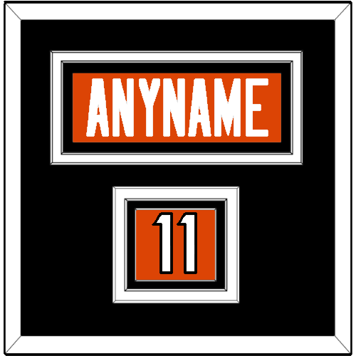 Cincinnati Nameplate & Number (Shoulder) - Home Orange - Triple Mat 3