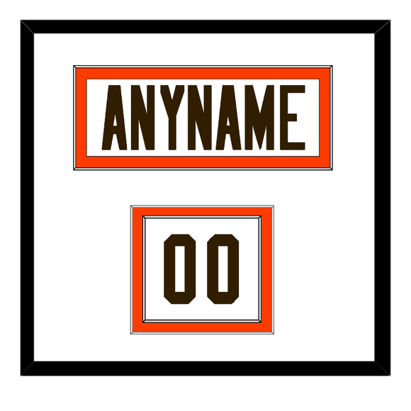 Cleveland Nameplate & Number (Shoulder) - Road White - Double Mat 1