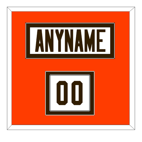 Cleveland Nameplate & Number (Shoulder) - Road White - Double Mat 3