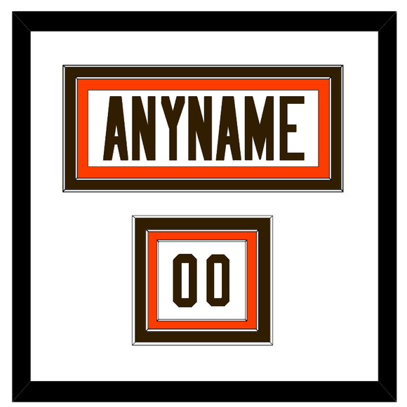 Cleveland Nameplate & Number (Shoulder) - Road White - Triple Mat 1