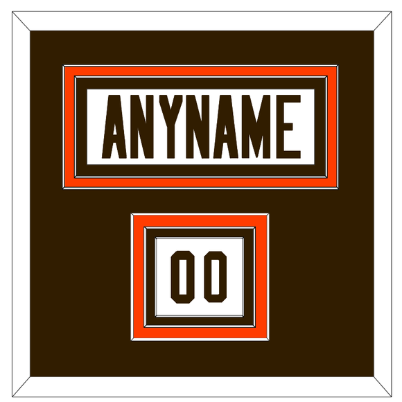 Cleveland Nameplate & Number (Shoulder) - Road White - Triple Mat 2