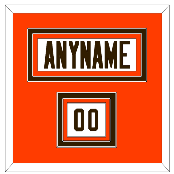 Cleveland Nameplate & Number (Shoulder) - Road White - Triple Mat 3