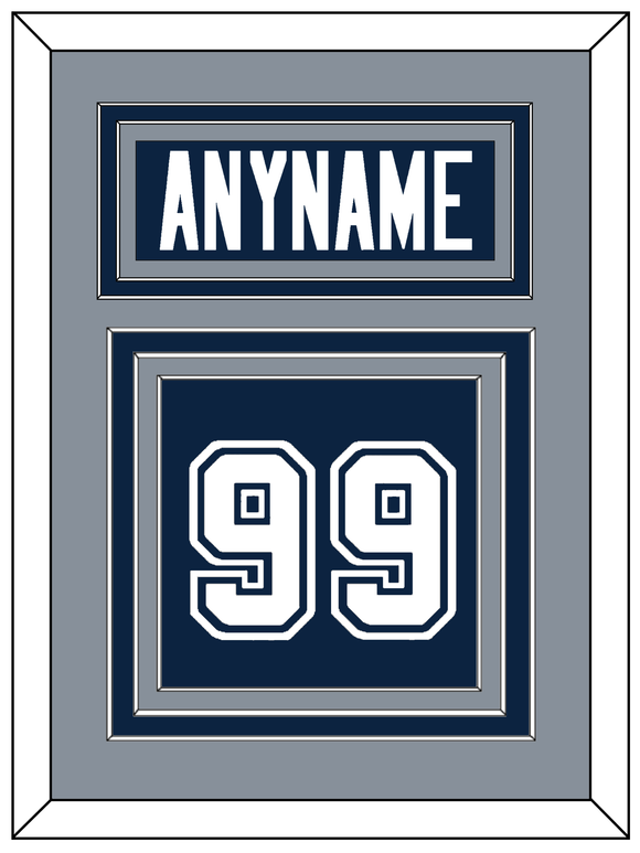 Dallas Nameplate & Number (Back) - Blue Jersey - Triple Mat 2