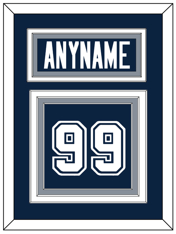 Dallas Nameplate & Number (Back) - Blue Jersey - Triple Mat 3