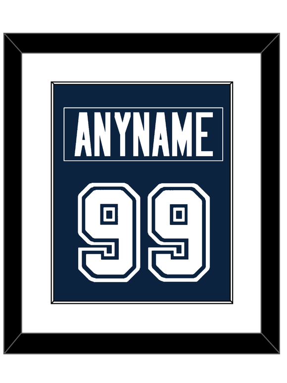 Dallas Nameplate & Number (Back) Combined - Blue Jersey - Single Mat 1