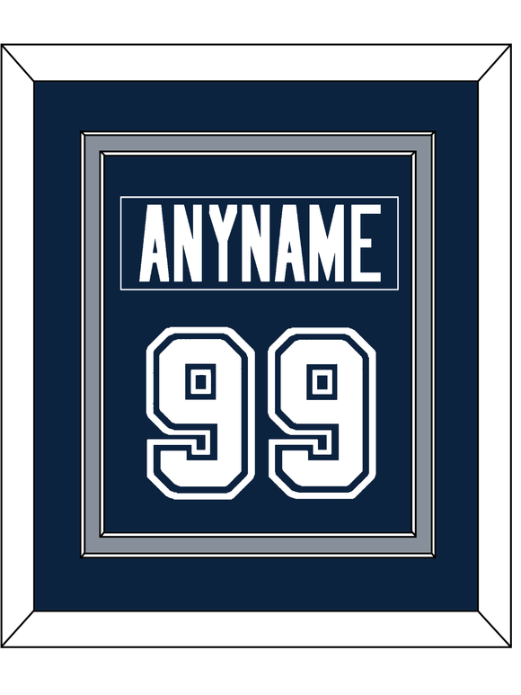 Dallas Nameplate & Number (Back) Combined - Blue Jersey - Double Mat 3