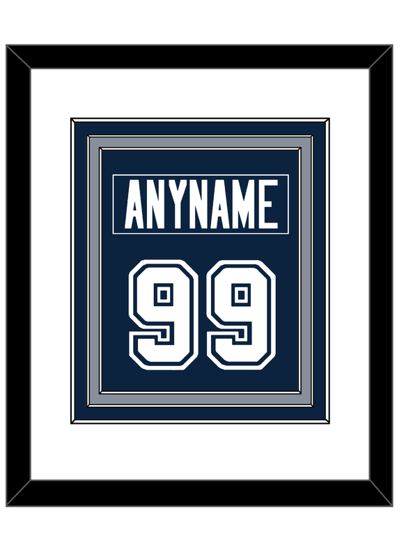 Dallas Nameplate & Number (Back) Combined - Blue Jersey - Triple Mat 1