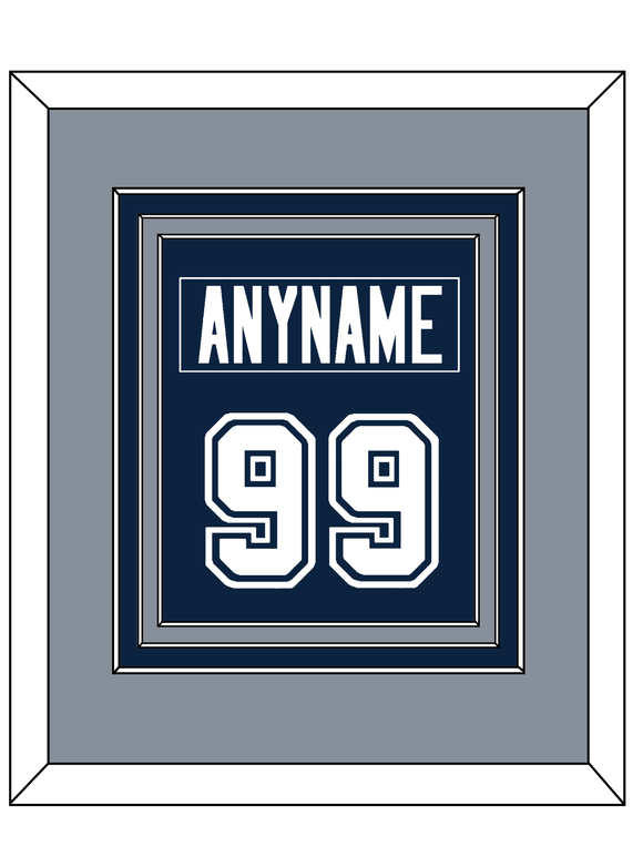 Dallas Nameplate & Number (Back) Combined - Blue Jersey - Triple Mat 2