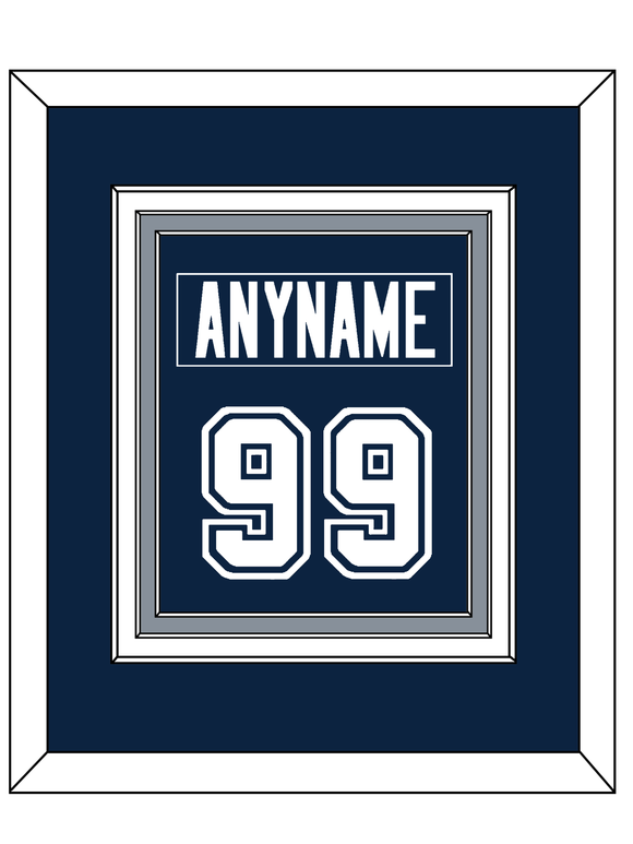Dallas Nameplate & Number (Back) Combined - Blue Jersey - Triple Mat 3