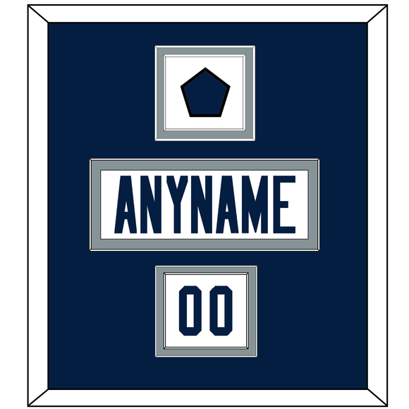 Dallas Nameplate, Number (Shoulder) & Jersey Logo Patch - Alternate White Jersey - Double Mat 3